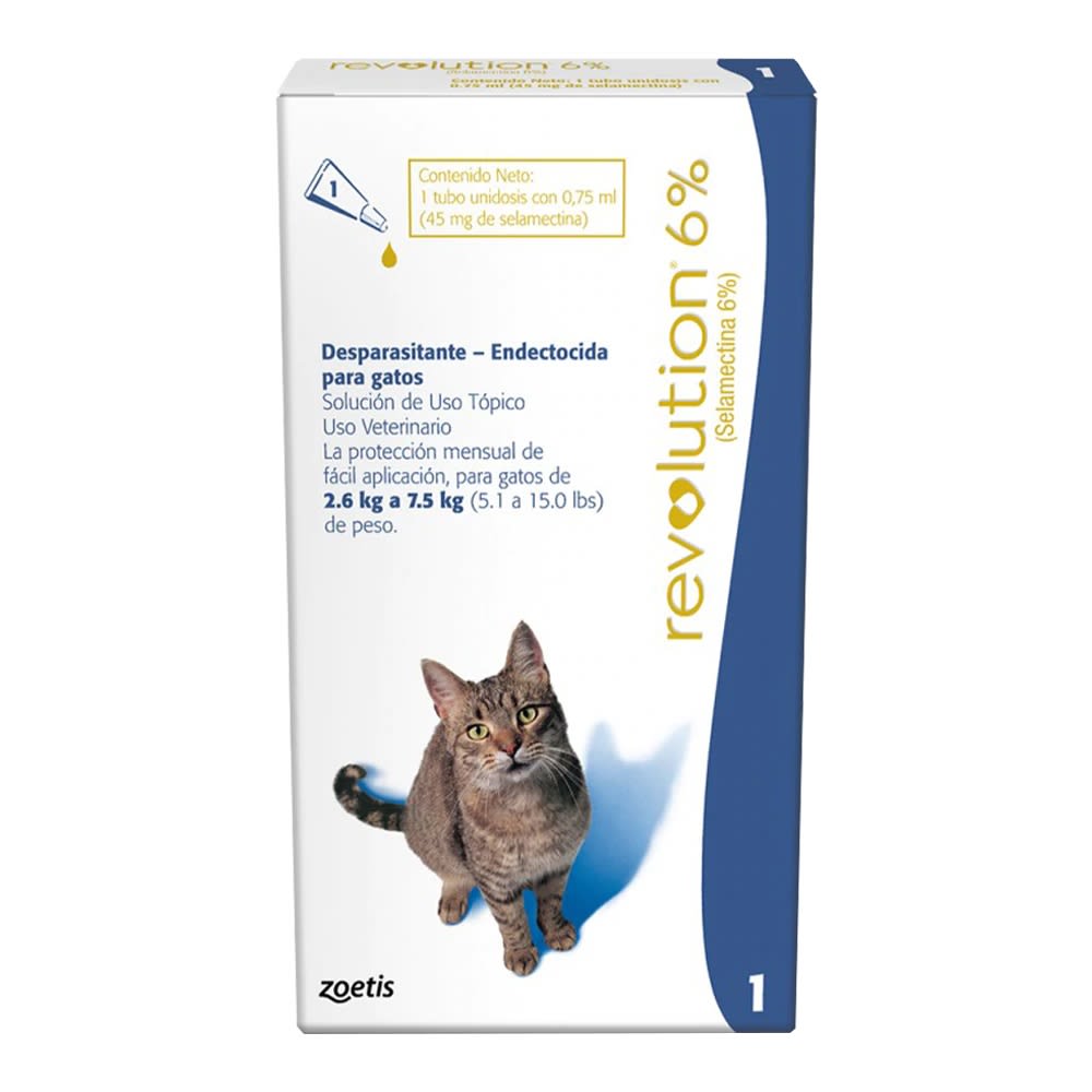 Antipulgas Revolution azul para gato