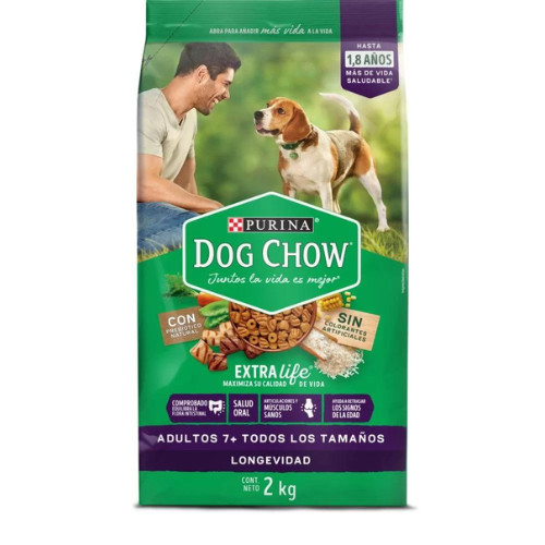 Dog Chow Longevidad Adultos 7+ 2 KG