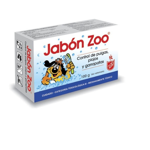 Jabón Zoo Control De Pulgas Y Garrapatas Para Perro 100 GR